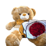 Bear 120 cm & 30 rose