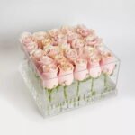 Acrylic Preserved 25 Rose Flower Box